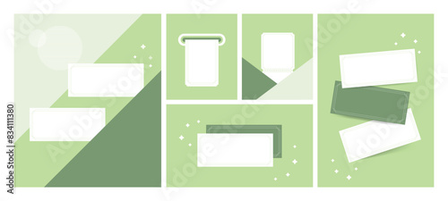 Coupon ticket template. Design of various coupons for promotion and sales. 
