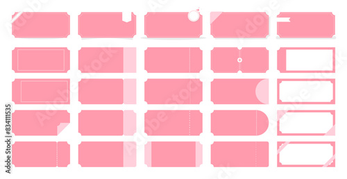 Coupon ticket template. Design of various coupons for promotion and sales. 
