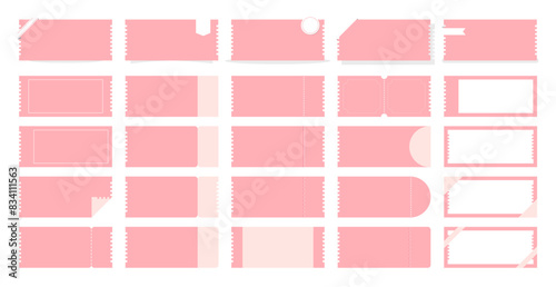 Coupon ticket template. Design of various coupons for promotion and sales. 
