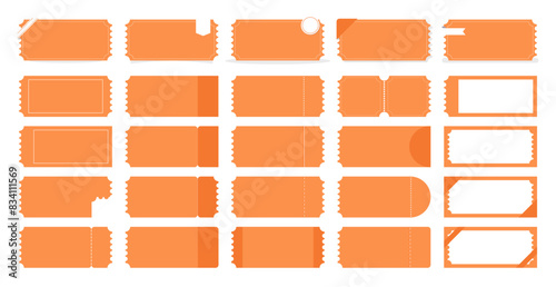 Coupon ticket template. Design of various coupons for promotion and sales. 
