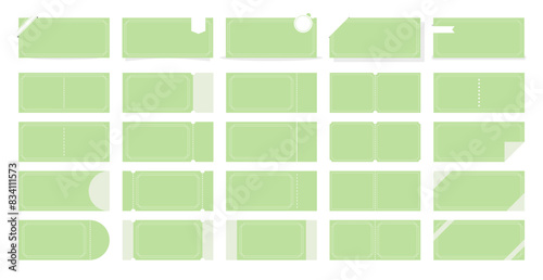 Coupon ticket template. Design of various coupons for promotion and sales. 
