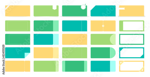 Coupon ticket template. Design of various coupons for promotion and sales. 
