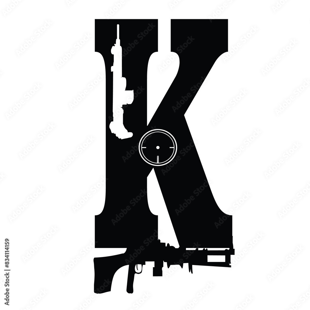 Gun Alphabet Font Letters Svg, Second Amendment Dad Rifle, 2nd ...