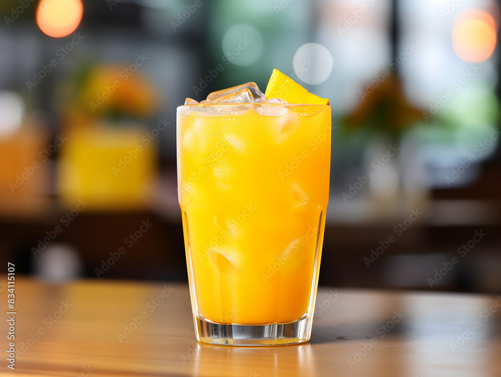 A Glass of mango with ripe mango, Refreshing and healthy mango juice ice in a glass with summer background, mango juice photo A Glass of mango with ripe mango, Refreshing and healthy mango juice ice in a glass with summer background, mango juice photo