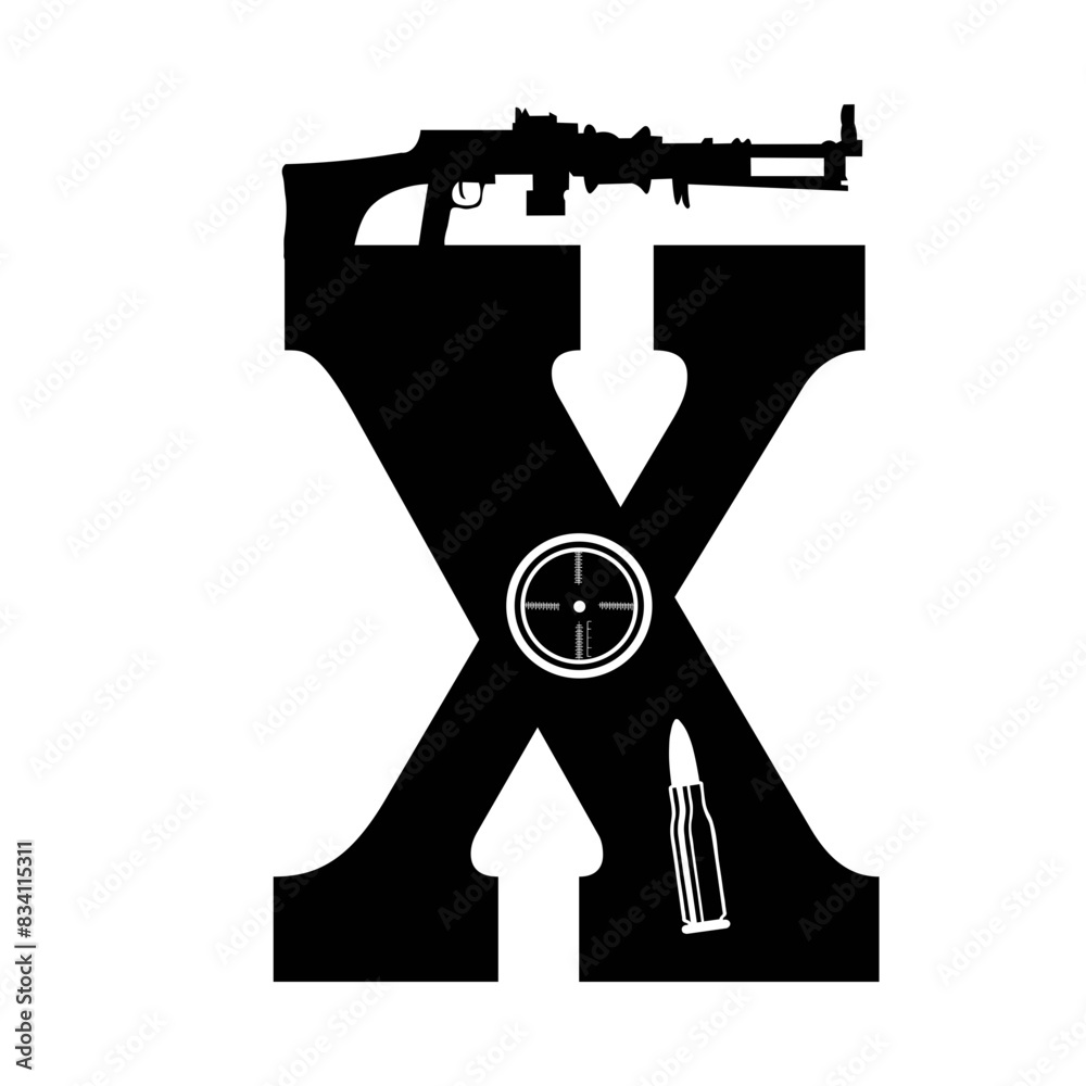 Gun Alphabet Font Letters Svg, Second Amendment Dad Rifle, 2nd ...