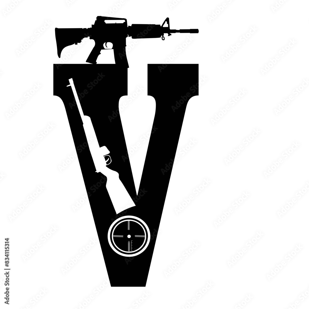 Gun Alphabet Font Letters Svg, Second Amendment Dad Rifle, 2nd ...