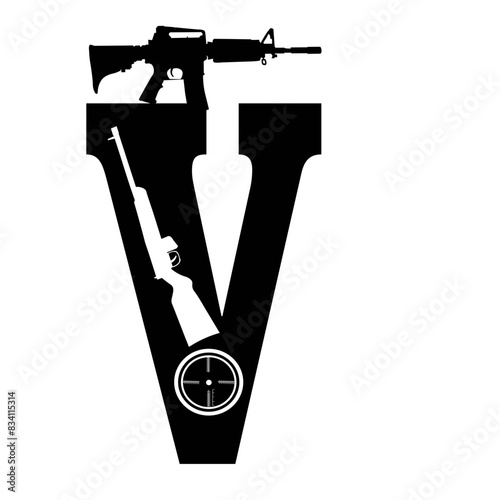 Gun Alphabet Font Letters Svg, Second Amendment Dad Rifle, 2nd Amendment Svg, Dad Svg, Army Svg, Gun Svg, Daddy Svg, Veteran Svg, Military