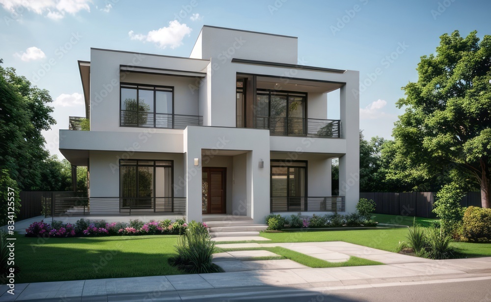 modern house in the park modern house in the park