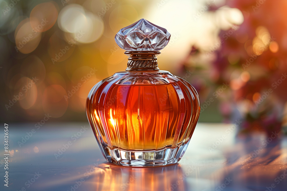 Elegant perfume bottle. Modern luxury parfum de toilette Elegant perfume bottle. Modern luxury parfum de toilette