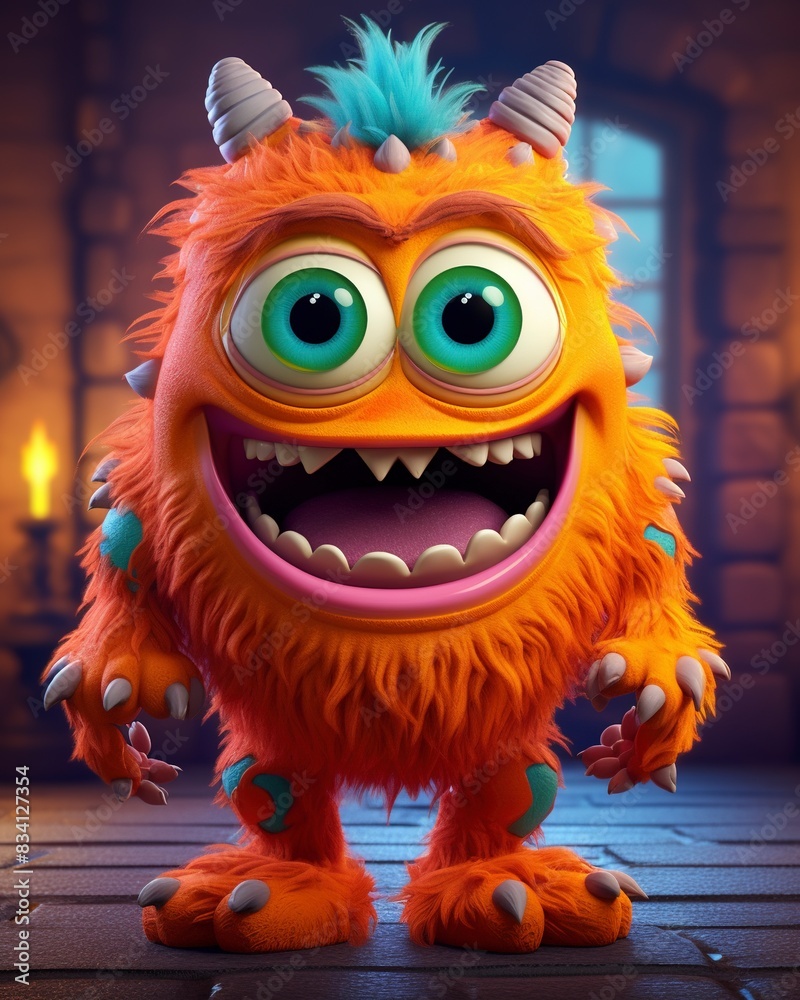 Fototapeta premium halloween monster in the night, generative ai