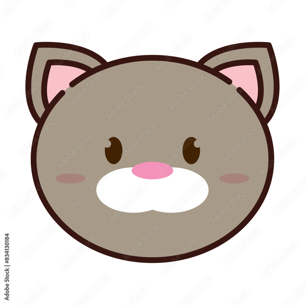 Cute kawaii cat animal character emoticon Vector Cute kawaii cat animal character emoticon Vector