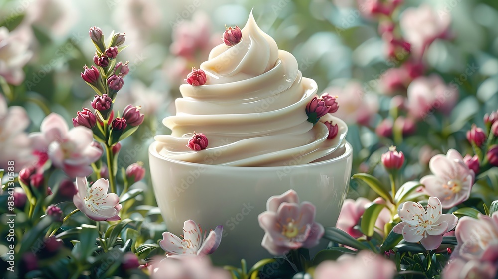 Natural cosmetics, moisturizer on nature, fresh and organic Natural cosmetics, moisturizer on nature, fresh and organic