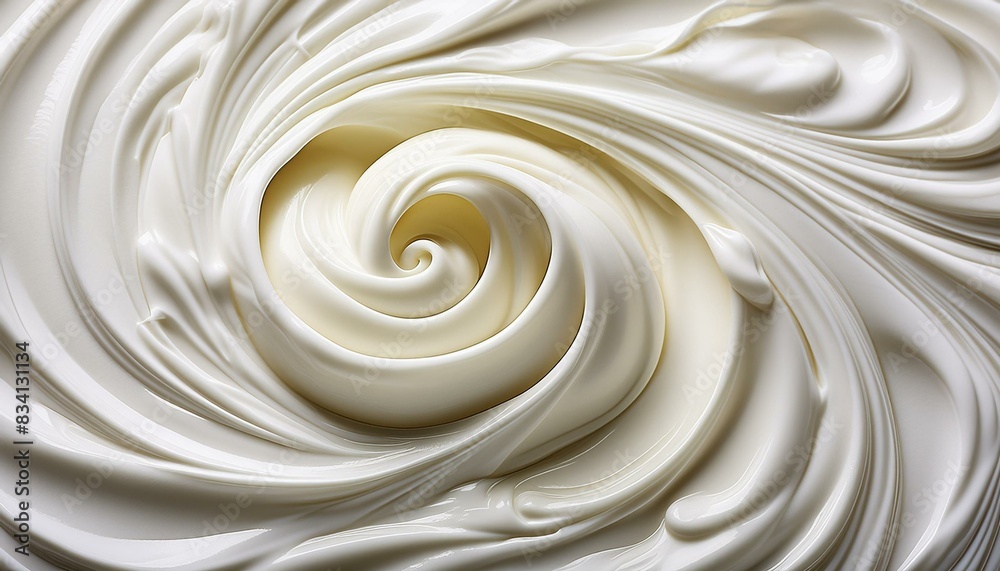 Texture of milk yogurt or cream with vortex surface, abstract background Texture of milk yogurt or cream with vortex surface, abstract background