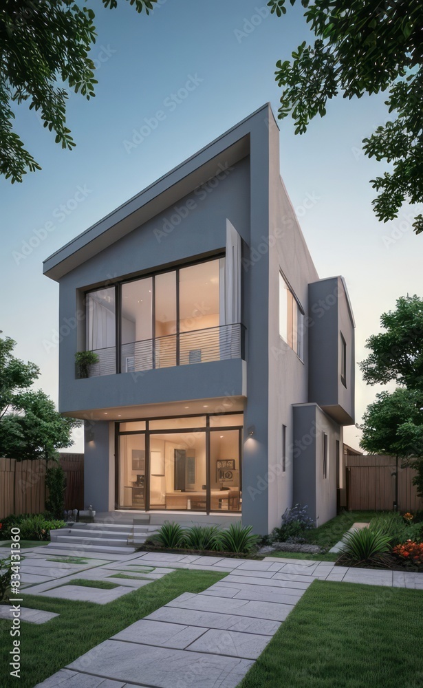 modern house in the park modern house in the park