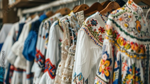traditional embroidered shirts and vyshyvankas are examples of vintage Ukrainian apparel photo