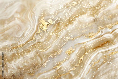 Abstract shiny golden background, sparkling cream texture