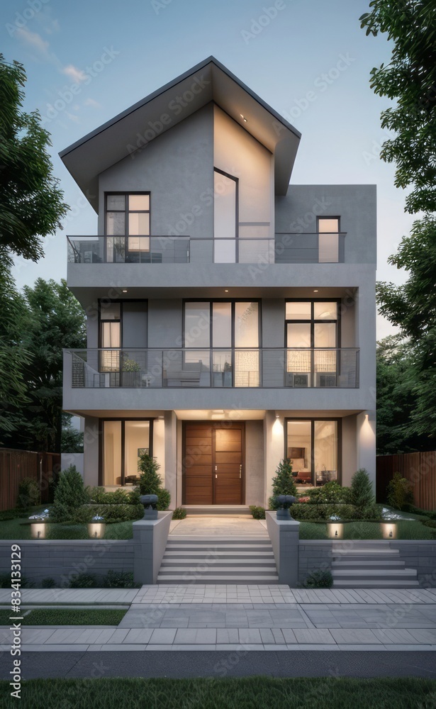 Fototapeta premium modern house in the park
