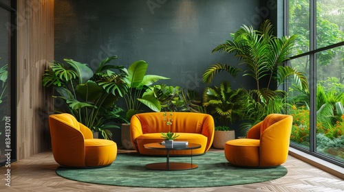 A Living Room Filled With Furniture and Lots of Plants