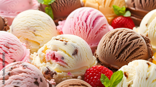 national ice cream month with ice cream festivals and family outings. generative ai