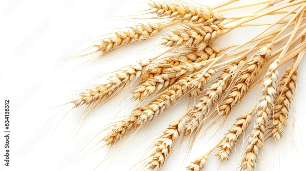 fresh wheat ear on white background fresh wheat ear on white background