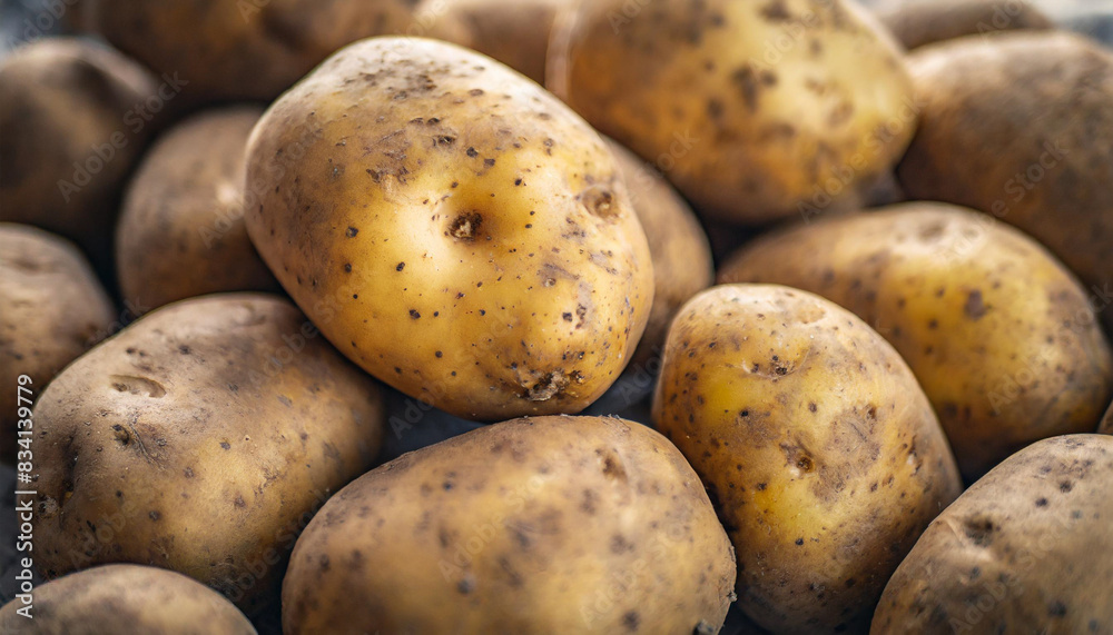 fresh organic potatoes with natural textures, symbolizing wholesome, nutritious food fresh organic potatoes with natural textures, symbolizing wholesome, nutritious food