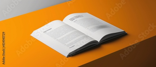 Develop a realistic mockup of a branded employee handbook cover for a tech startup.