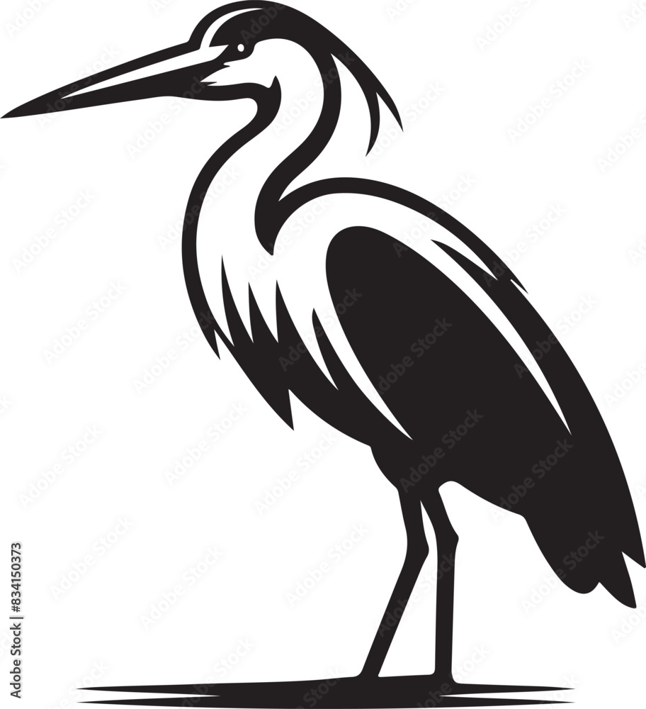 heron bird vector illustration