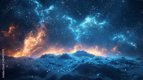 cosmic dreamscapes, night sky twinkles with auroras and cosmic vibes, perfect backdrop for astral journey and spiritual discovery