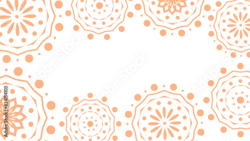 Vector. Web banner, poster, cover, splash screen, social media, backgraund with copy space for your text. Perforated bright patterns Papel Picado, floral pattern. National Hispanic Heritage Month.