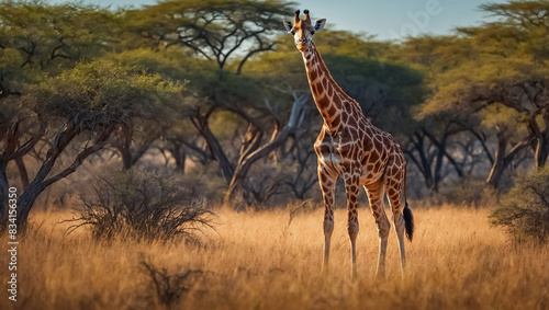 Giraffe in Botswana National Park game reserve