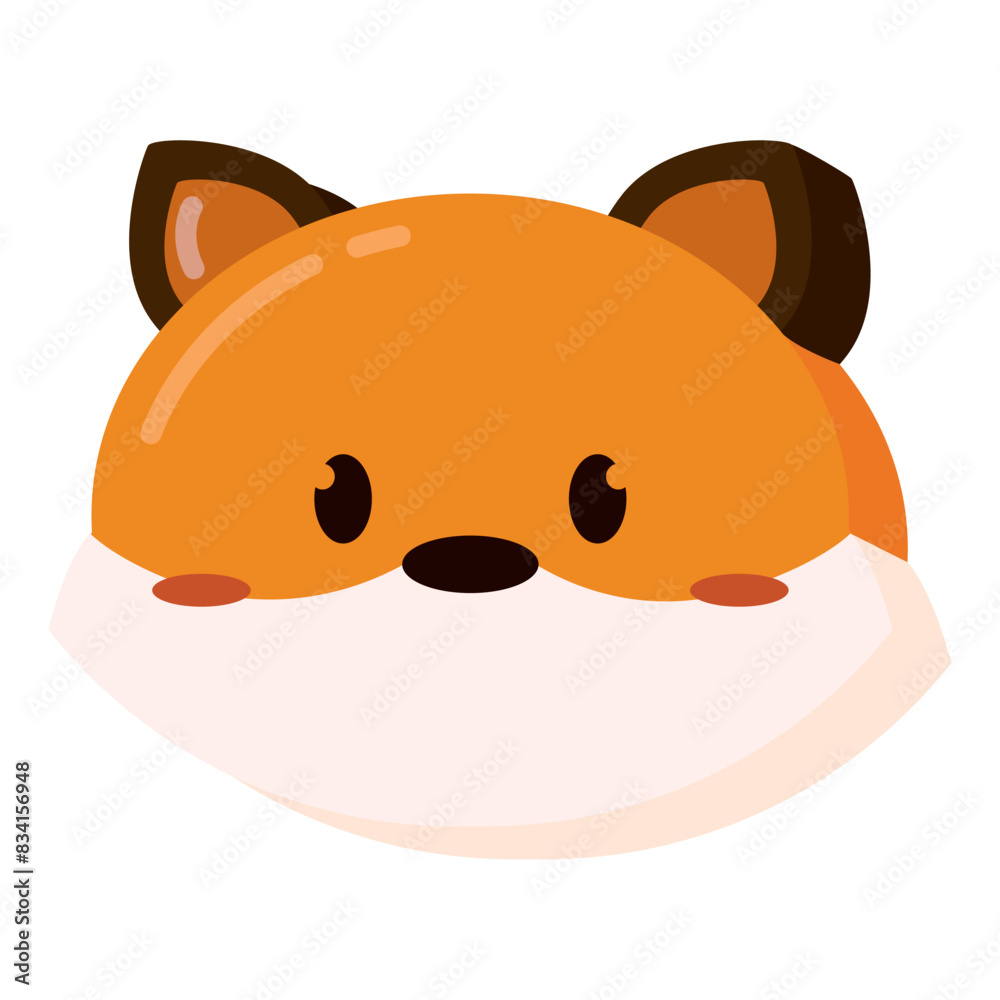 Cute kawaii fox animal character Vector Cute kawaii fox animal character Vector