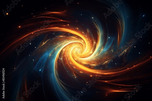 Starry Night: Illuminating the Depths of Space light, energy, fractal, space, design, 