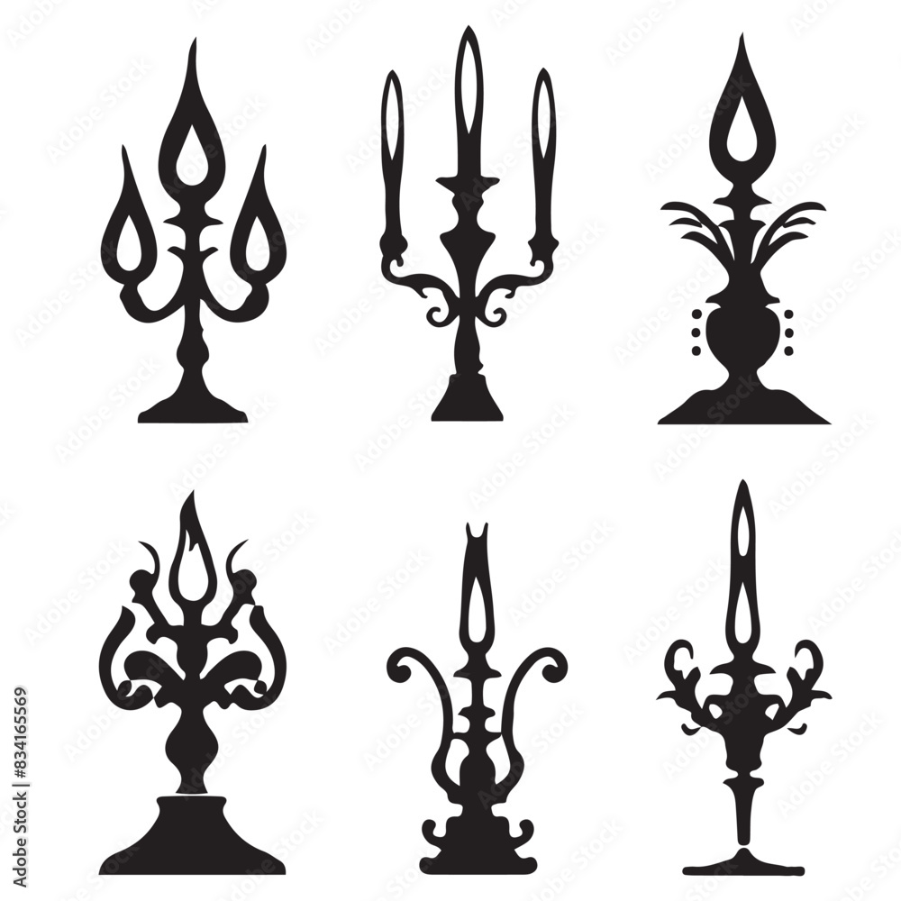 Spooky Candles Vector Stencil Art Spooky Candles Vector Stencil Art