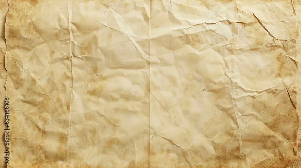 Obraz premium Blank vintage paper with subtle texture and a slightly yellowed appearance, perfect for historical documents or letters