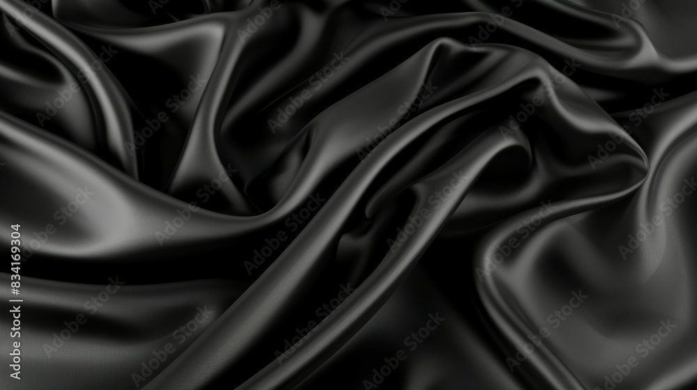 A black fabric with a shiny surface A black fabric with a shiny surface