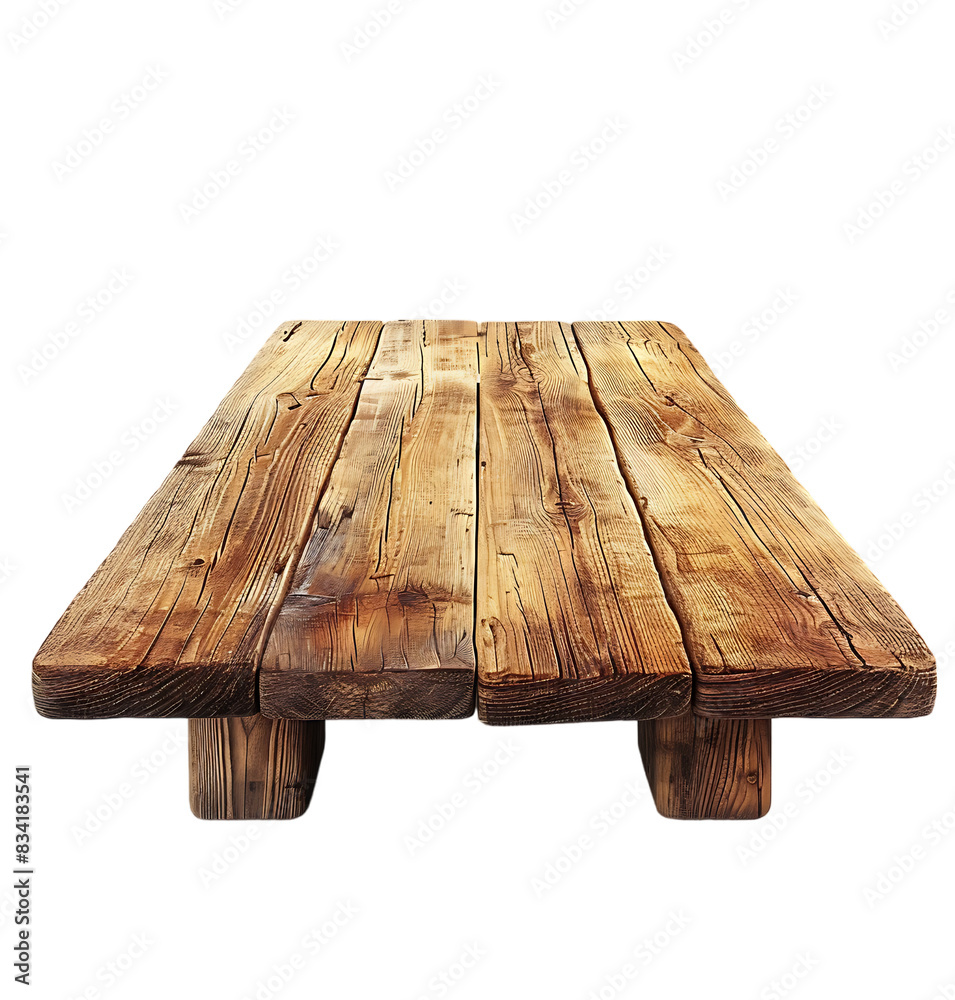 Wood table top on transparent isolated background Wood table top on transparent isolated background