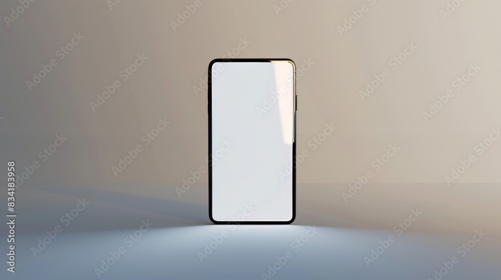 Mockup empty, standing blank smartphone screen. Mockup empty, standing blank smartphone screen.