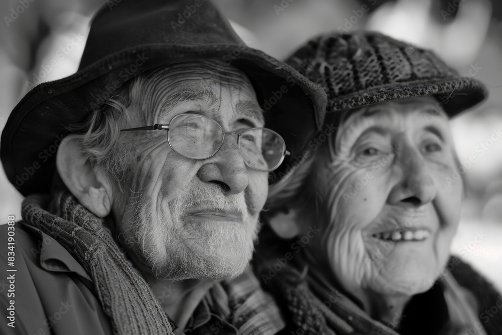 A pair of older adults enjoying each other's company, a moment of togetherness