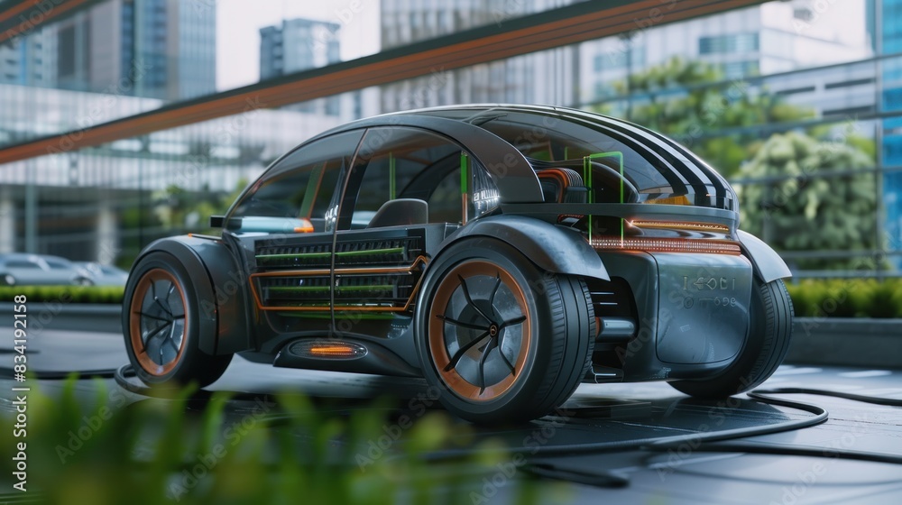 Automobile futuristic mini car Automobile futuristic mini car