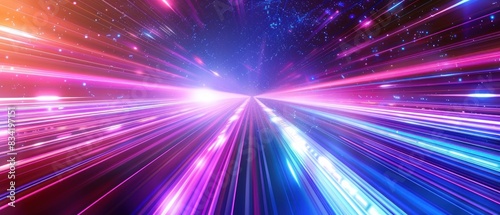 High speed technology neon glow colors abstract background © setiadio