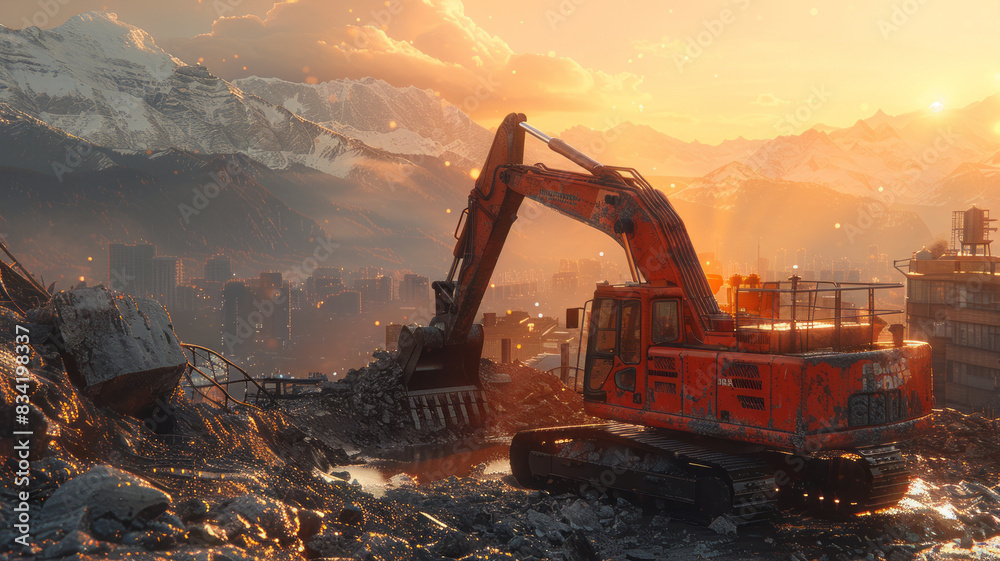 Hydraulic hammers are typically attached to excavators and powered by hydraulics.generative ai Hydraulic hammers are typically attached to excavators and powered by hydraulics.generative ai