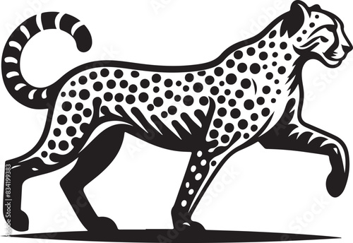 Cheetah Vector Art Illustration