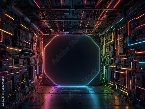 Futuristic background : digital network connection for data script based technological processes, Health Informatics, artificial intelligence, data transfer and encryption, etc.