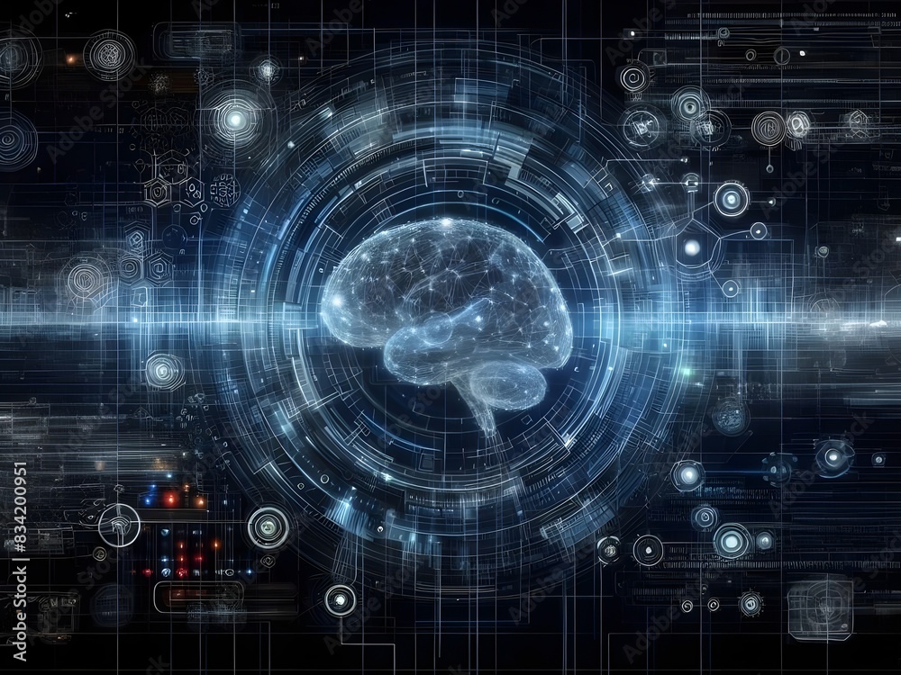 Futuristic background : digital network connection for data script based technological processes, Health Informatics, artificial intelligence, data transfer and encryption, etc. Futuristic background : digital network connection for data script based technological processes, Health Informatics, artificial intelligence, data transfer and encryption, etc.