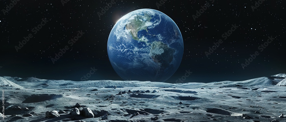Earth rising over the moon Milestone in Space Exploration, Where Our Fragile Blue Planet Rises over the Lunar Surface, a Beacon for Exploration and a Reminder of Our Place in the Universe Earth rising over the moon Milestone in Space Exploration, Where Our Fragile Blue Planet Rises over the Lunar Surface, a Beacon for Exploration and a Reminder of Our Place in the Universe