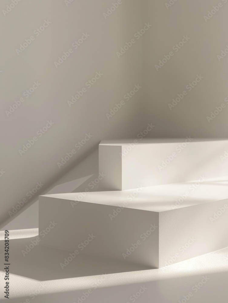 Steps in a room with a neutral background Steps in a room with a neutral background