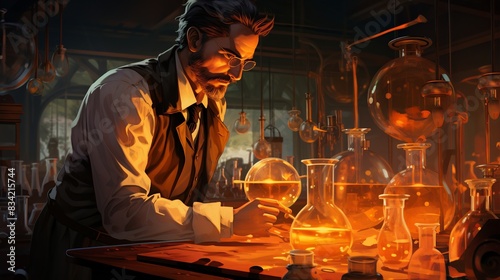 A scientist conducting research in a laboratory, their dedication to discovery unwavering even on 