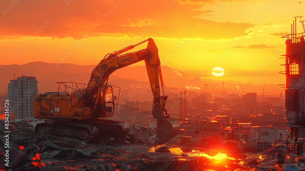 Hydraulic hammers are typically attached to excavators and powered by hydraulics.generative ai
