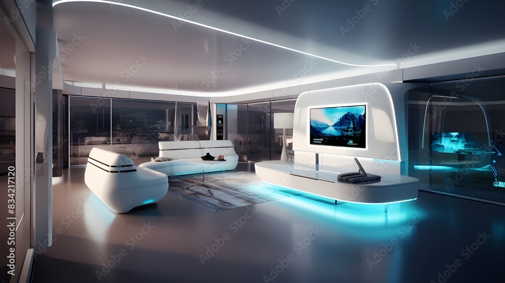 Sleek Futuristic Living Room Sleek Futuristic Living Room