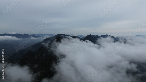 clouds over the mountains